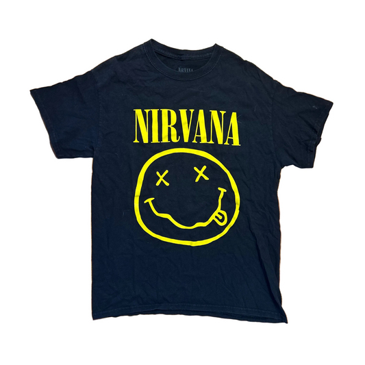 Nirvana Band Black Tshirt - Small - 18" x 25"