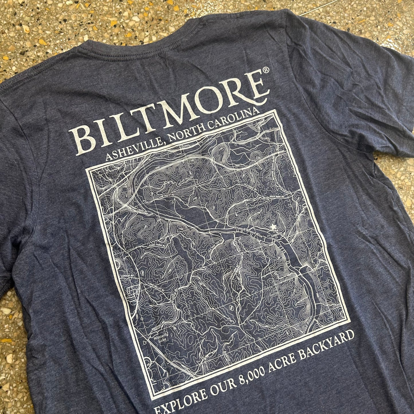 Biltmore Asheville NC Navy Blue Tshirt - Medium - 20" x 28"