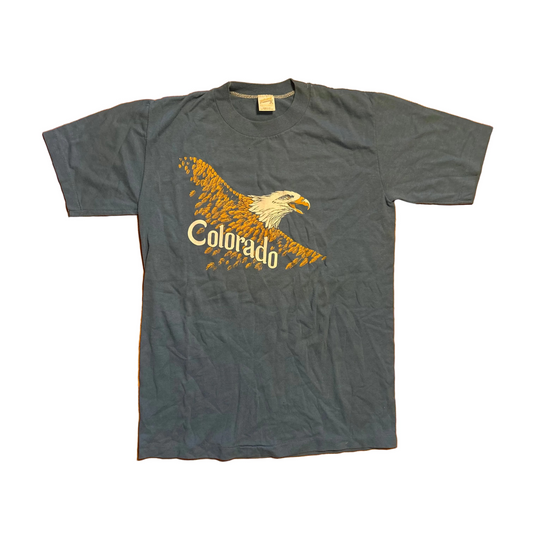80's Sportswear Blue Colorado Eagle Tshirt - XSmall - 17" x 25"