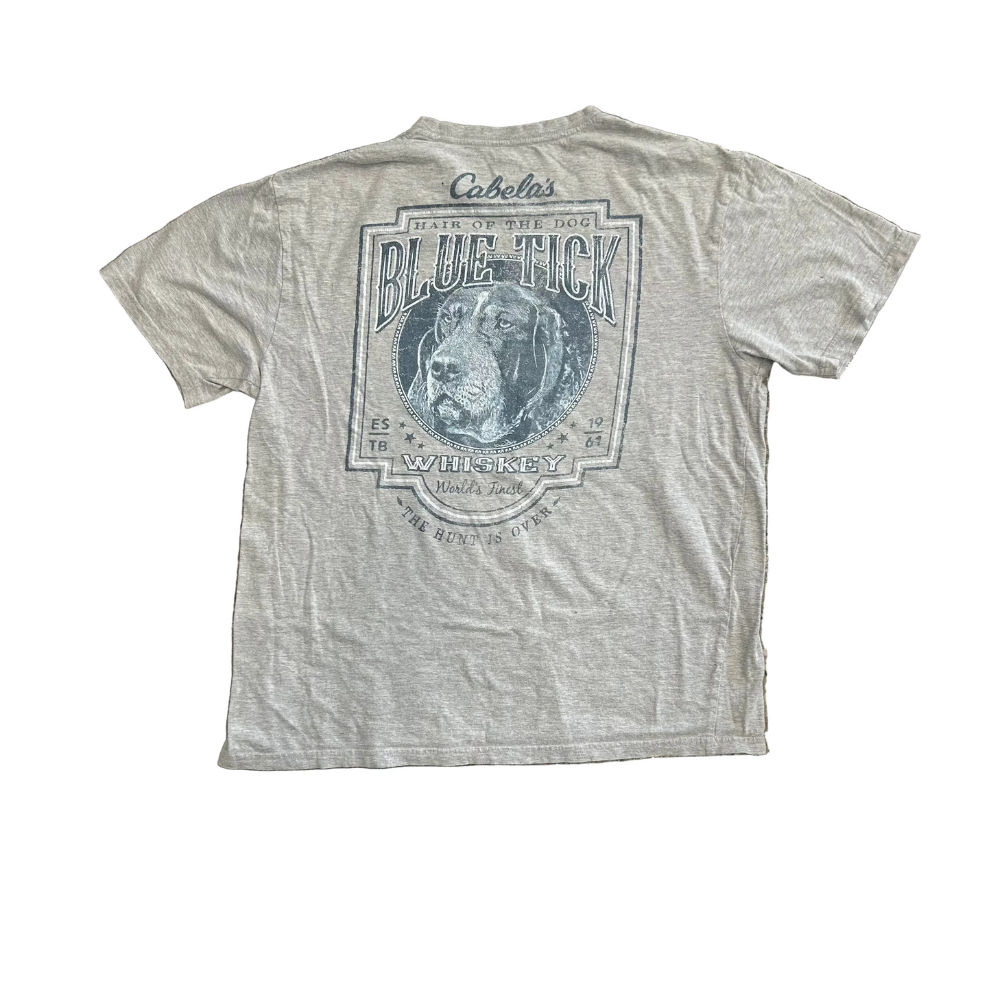 Cabela's Blue Tick Grey Tshirt - Large - 22" x 26"