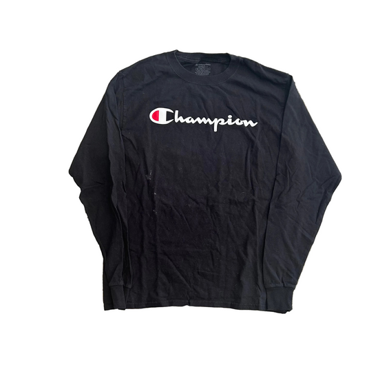 Champion Black Longsleeve Shirt - Small - 19" x 26"