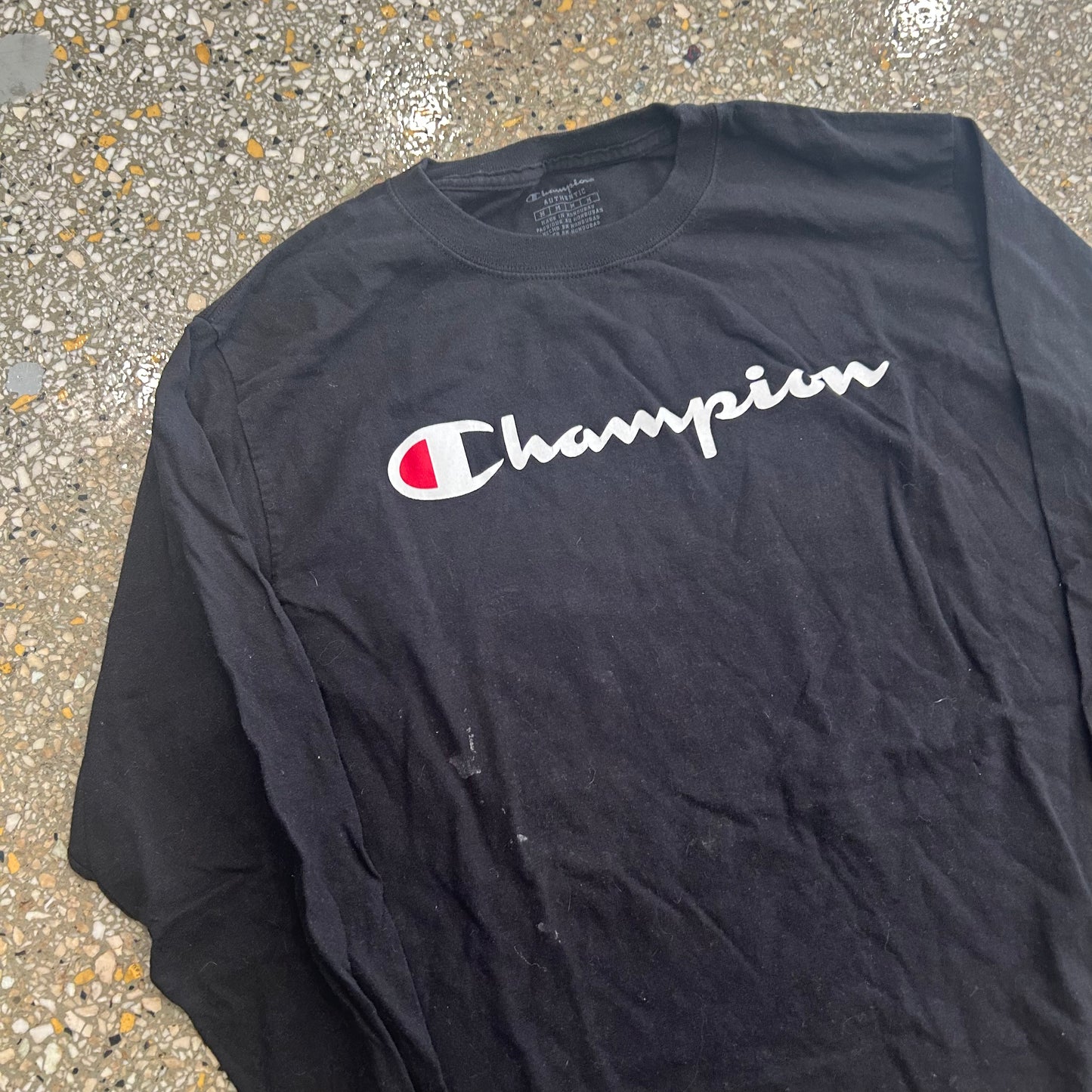 Champion Black Longsleeve Shirt - Small - 19" x 26"