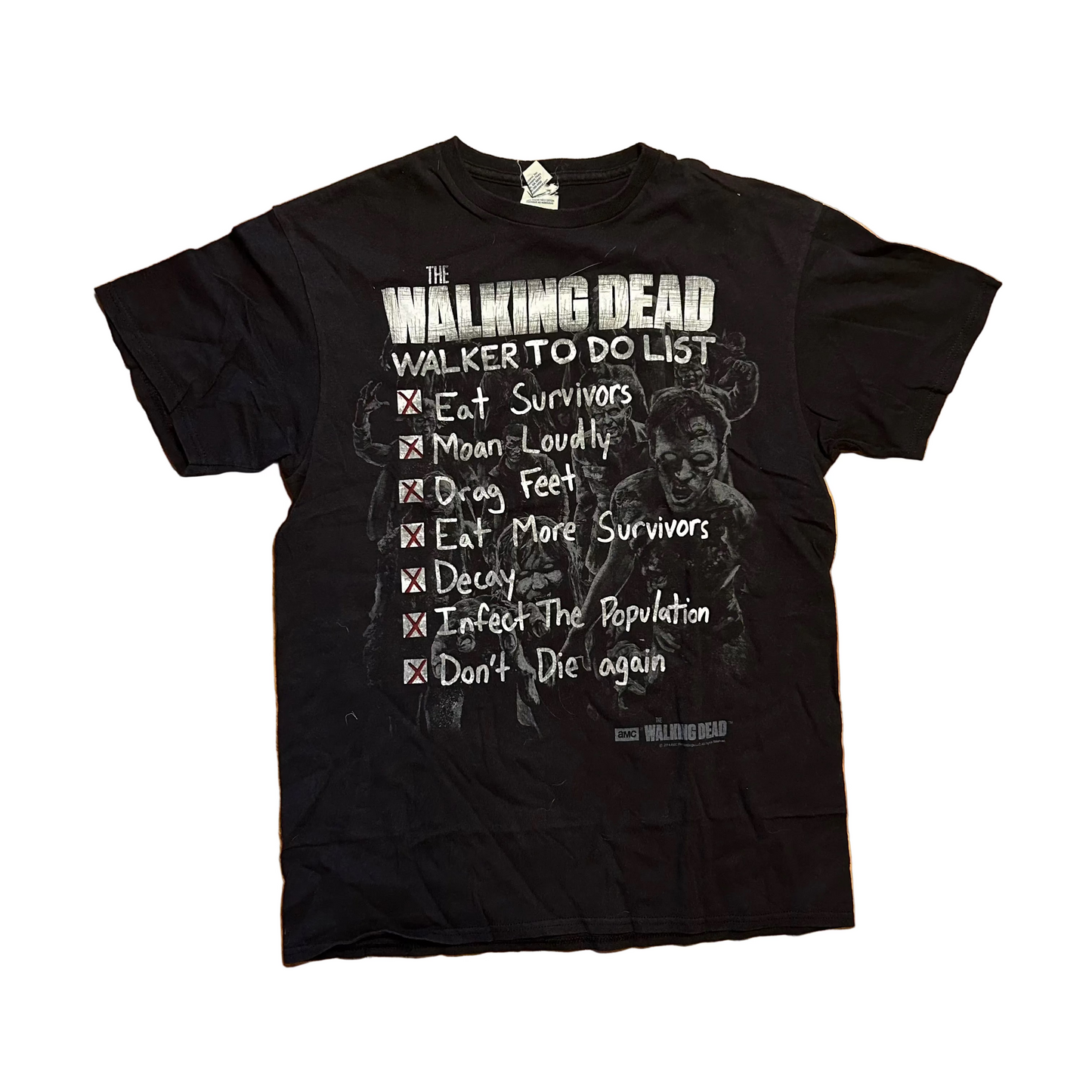 The Walking Dead AMC Black Tshirt - Small - 18.5" x 26"