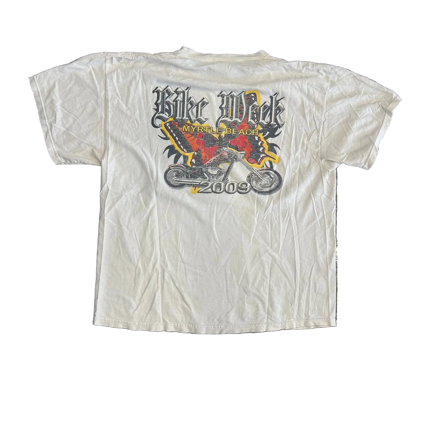 2009 Bike Week White Tshirt - Large - 23" x 28"