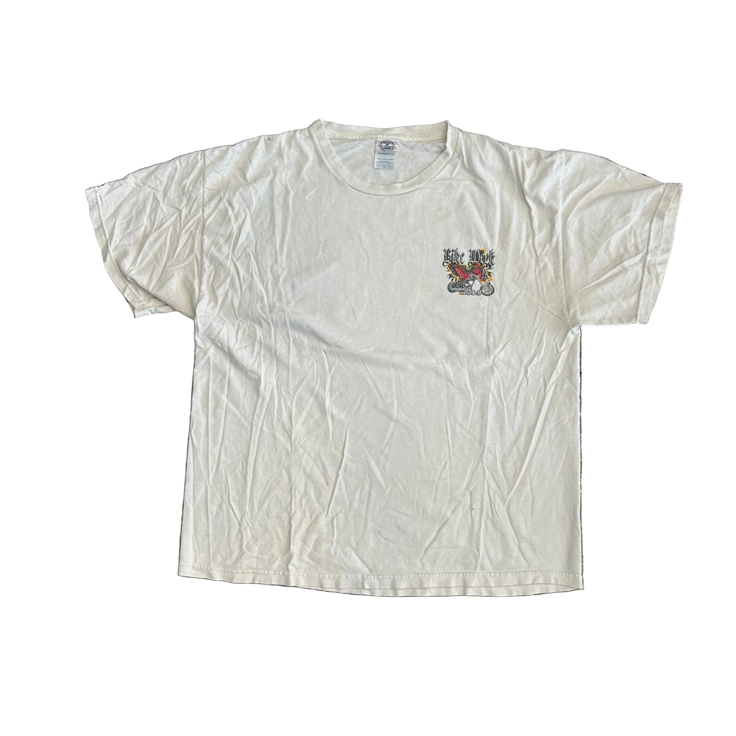 2009 Bike Week White Tshirt - Large - 23" x 28"