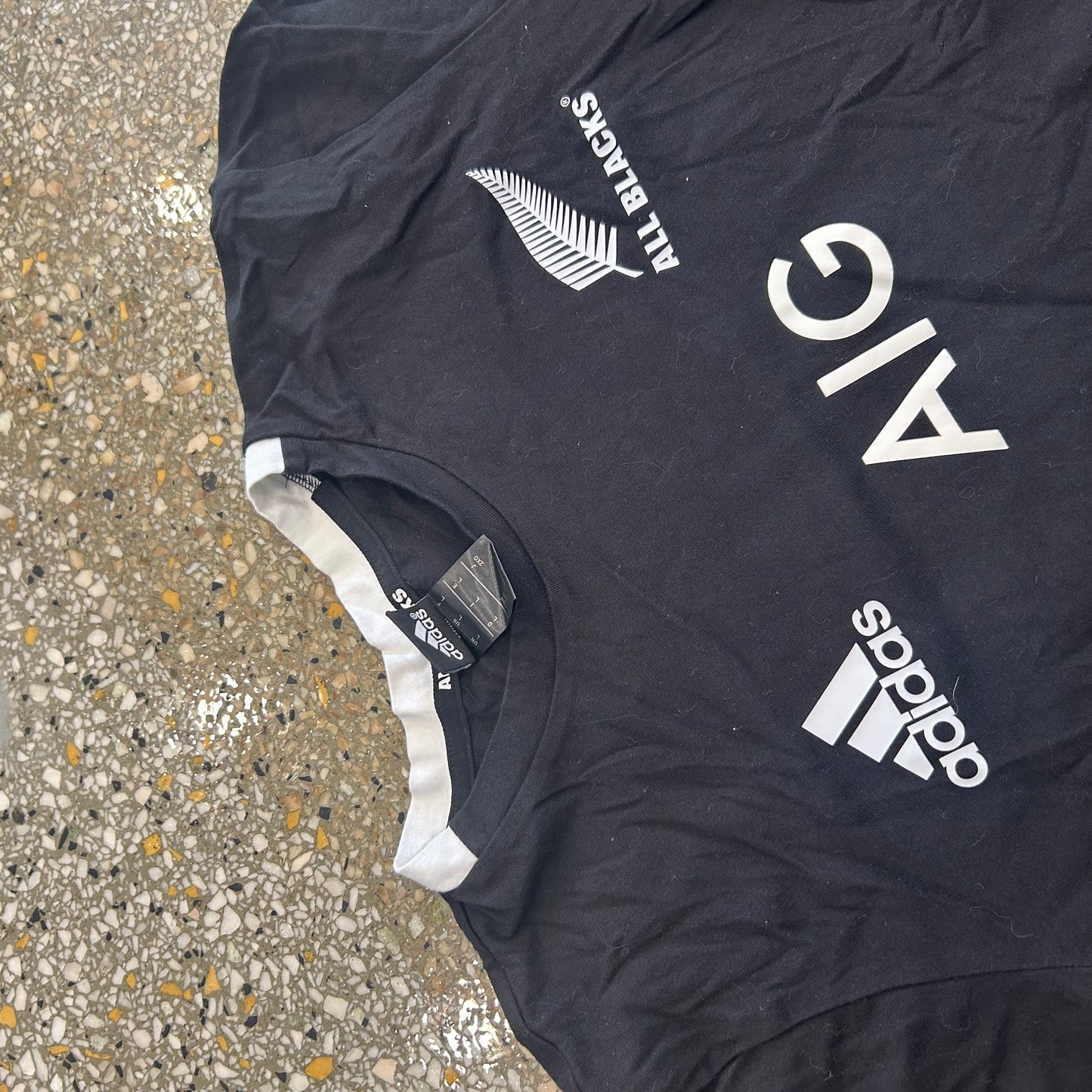 Adidas All Blacks Black Tshirt - Medium - 20" x 28.5"