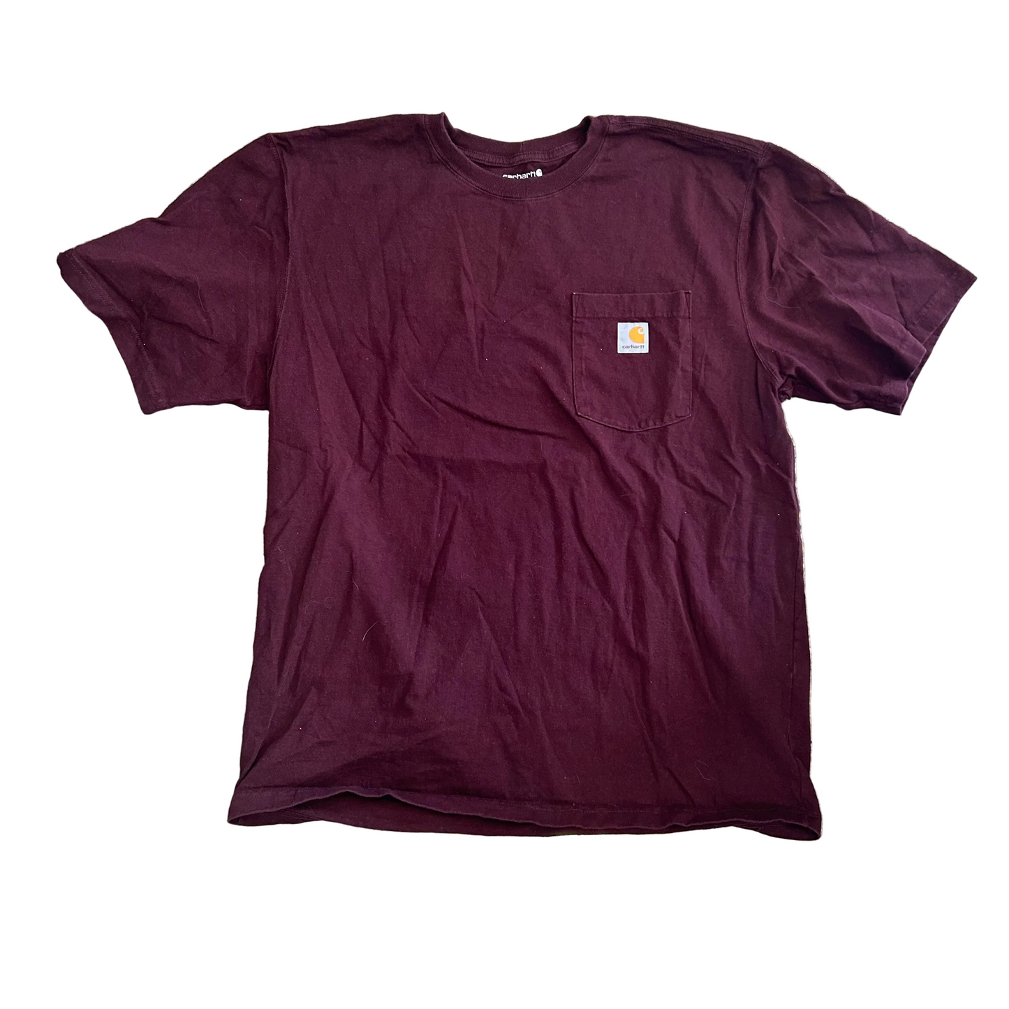 Carhartt Carphartt Maroon Pocket Tshirt - Large - 22" x 30.5"