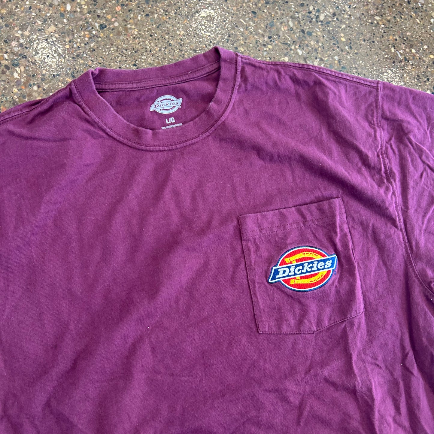 Dickies Green Embroidered Pocket Tshirt - Medium - 21" x 30"