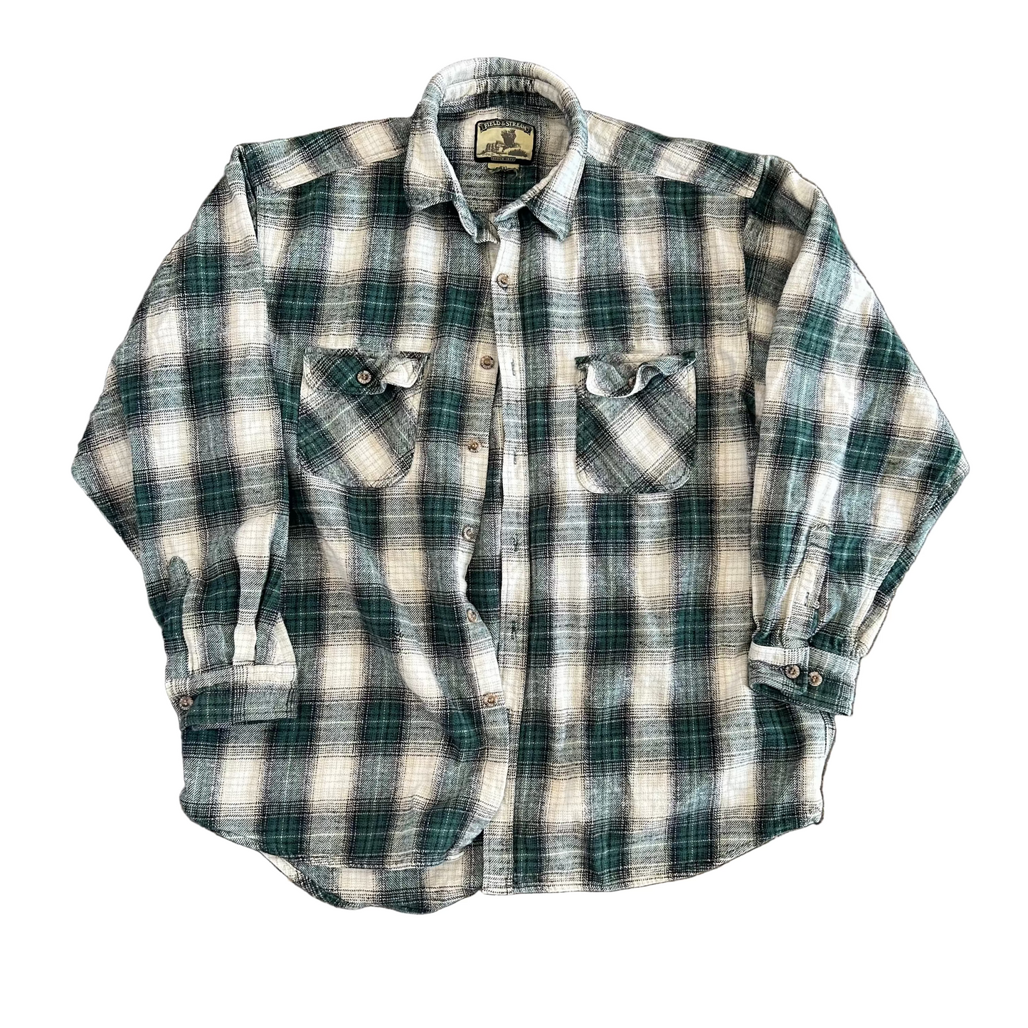 Field and Stream Green Flannel Shirt - XLarge - 25" x 32"