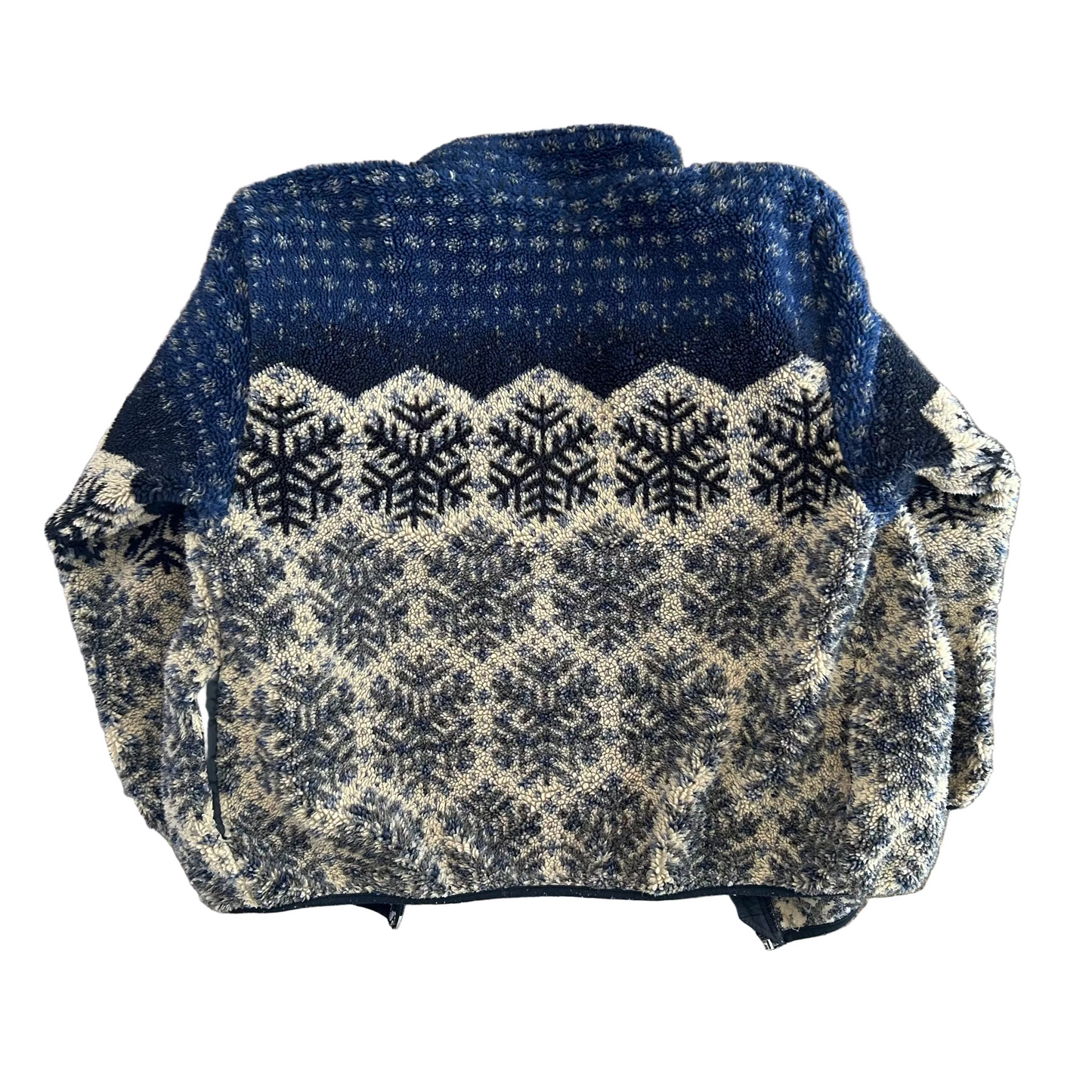 Sunbuster Snowflake Blue Fleece Zip Up - XLarge - 24" x 28"