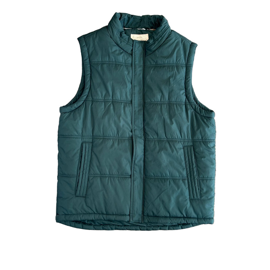 Green Weatherproof Puffer Vest - Large - 23" x 29"