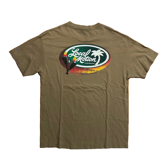 Local Motion Hawaii 00’s Aloha Brown Tshirt - Medium - 20.5" x 29"