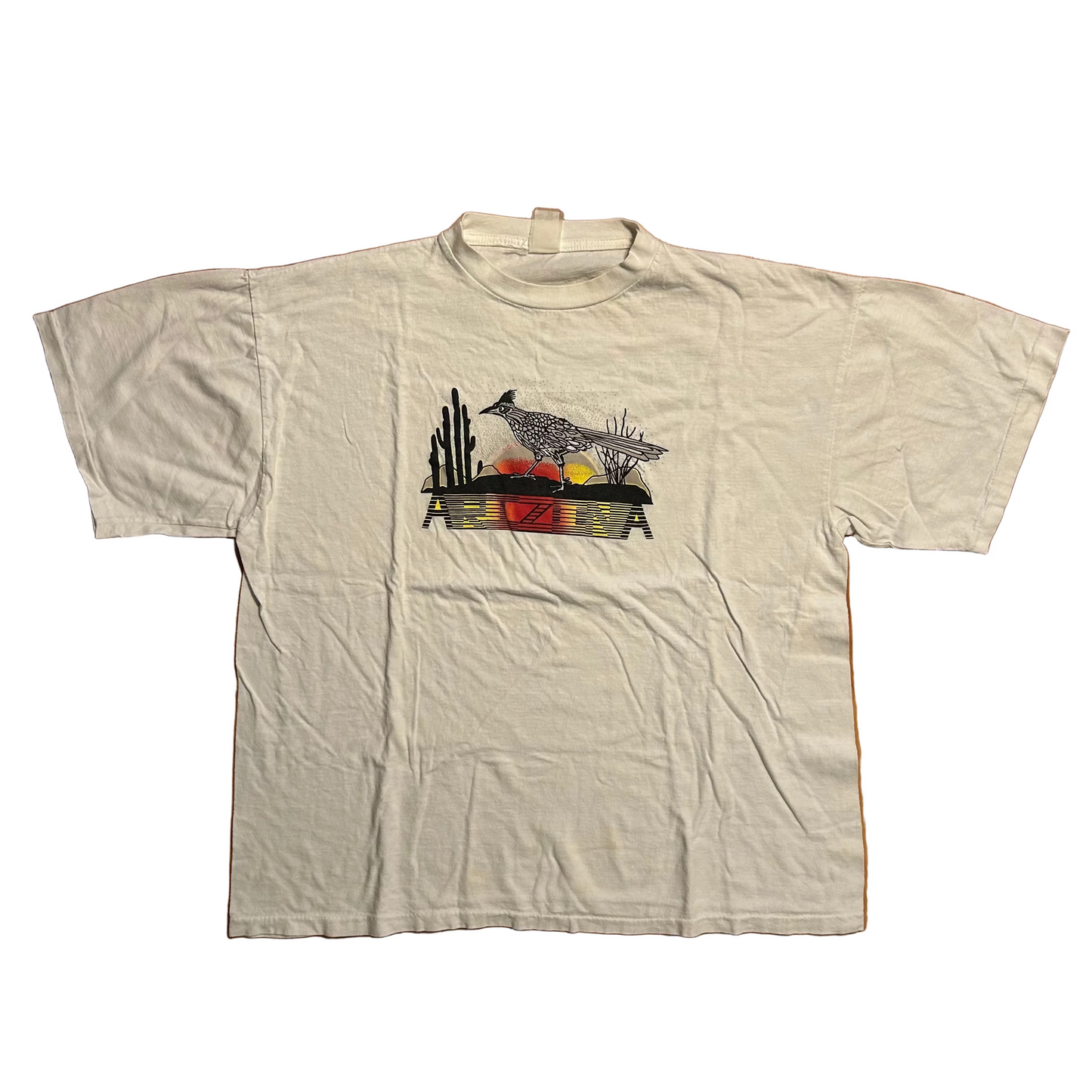 90’s Arizona Bird Sunset White Tshirt - Large - 23" x 26"