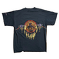 90’s HL Miller Horse Tribal Navy Blue Tshirt - Medium - 21.5" x 28"