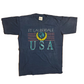 80/90's Tennessee River Golden T's Ft Lauderdale USA Navy Blue Tshirt - Medium - 20.5" x 27.5"