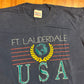 80/90's Tennessee River Golden T's Ft Lauderdale USA Navy Blue Tshirt - Medium - 20.5" x 27.5"