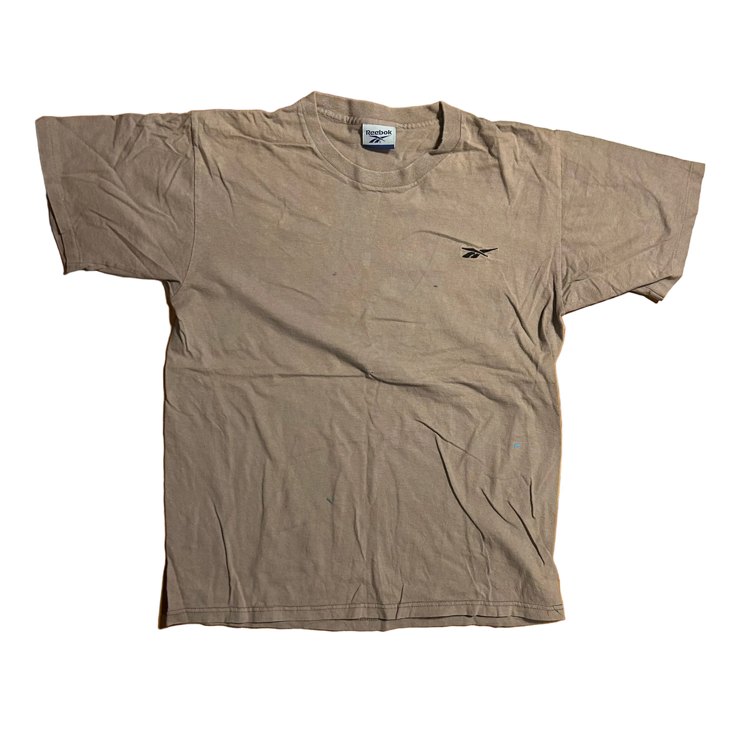 90's Reebok Embroidered Logo Brown Tshirt - Small - 19" x 26"
