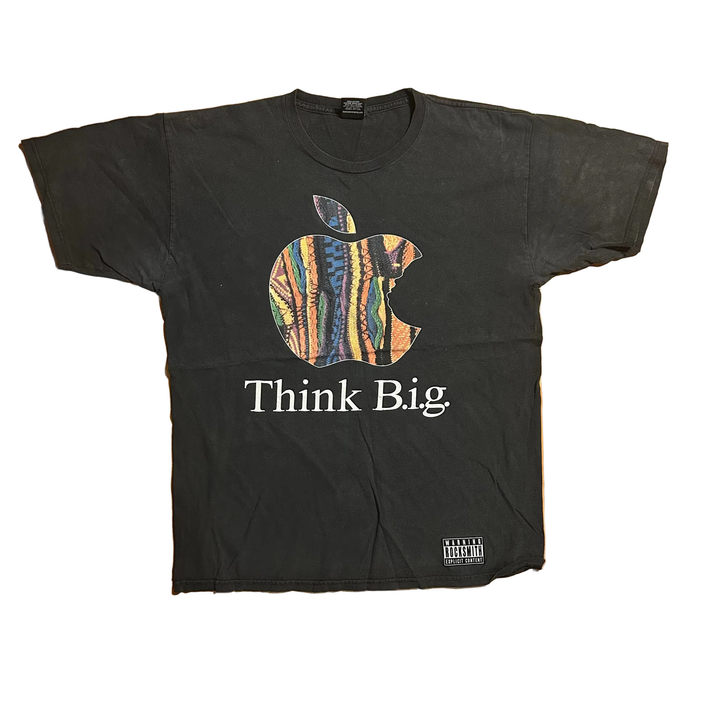 RockSmith Think B.I.G. Biggie Apple Black Tshirt - Medium - 21" x 28"