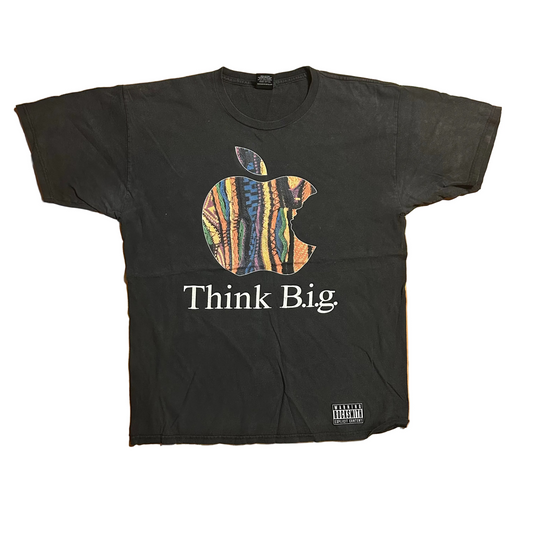 RockSmith Think B.I.G. Biggie Apple Black Tshirt - Medium - 21" x 28"