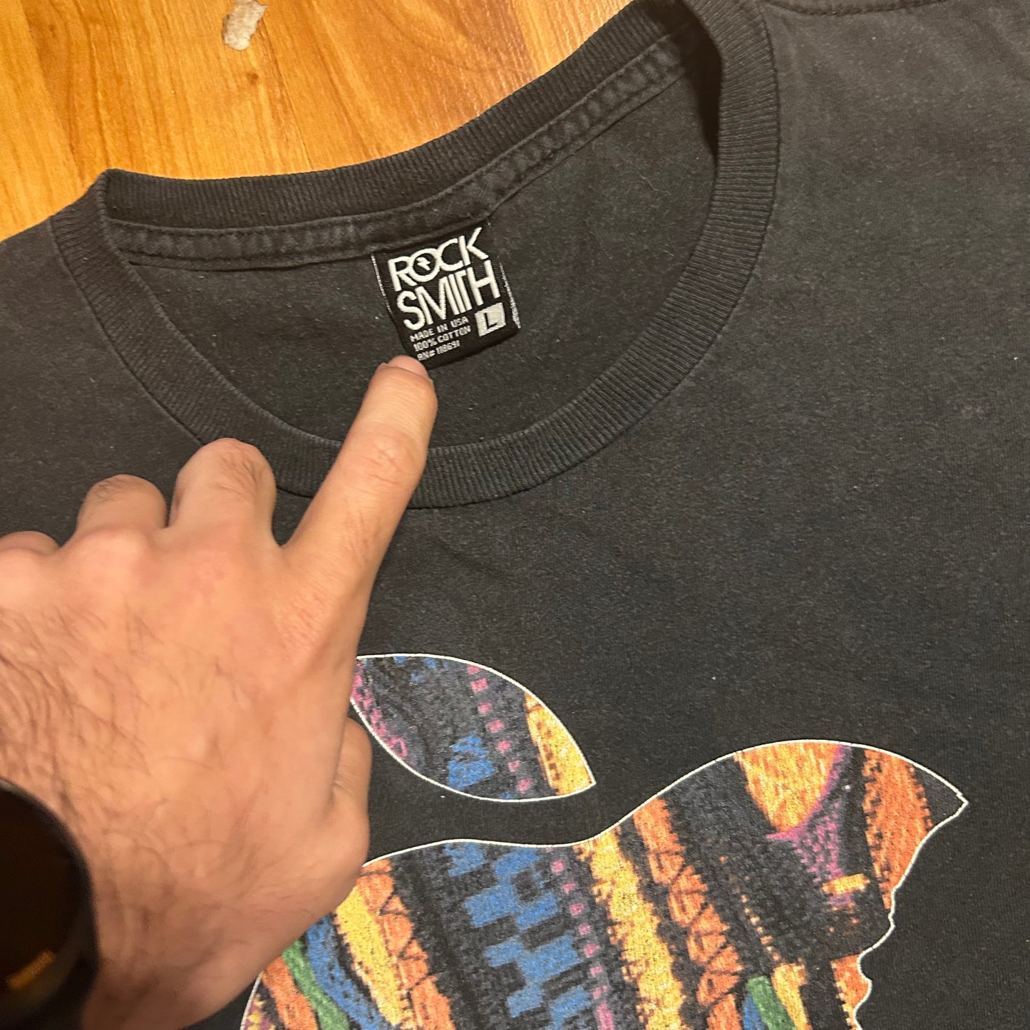 RockSmith Think B.I.G. Biggie Apple Black Tshirt - Medium - 21" x 28"