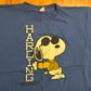 80/90's Snoopy Peanuts Harding University Blue Tshirt - Medium - 21" x 25.5"