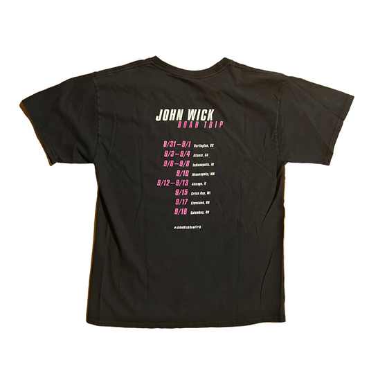 John Wick Road Trip Tour Black Tshirt - Small - 18.5" x 25"