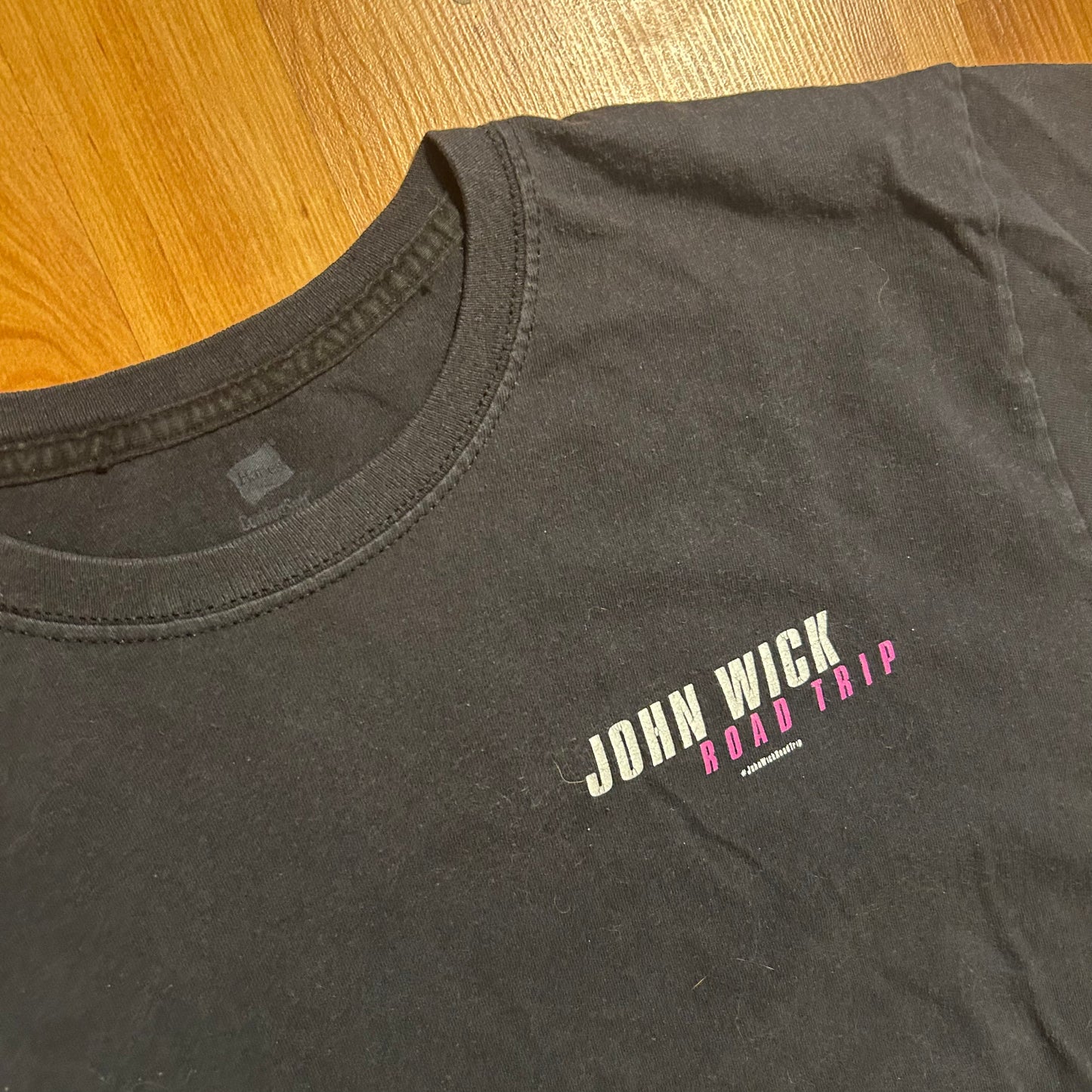 John Wick Road Trip Tour Black Tshirt - Small - 18.5" x 25"