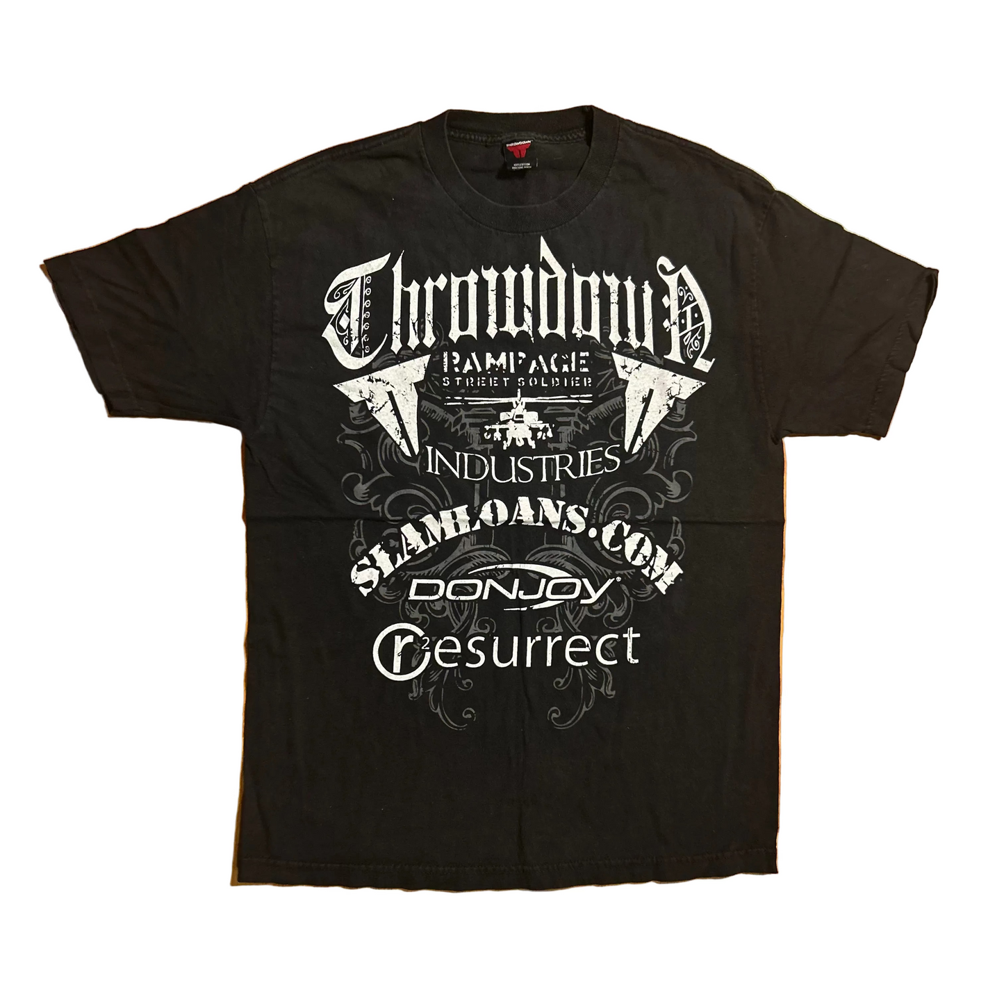 Throwdown Industries Black Logo Tshirt - Medium - 20.5" x 29"