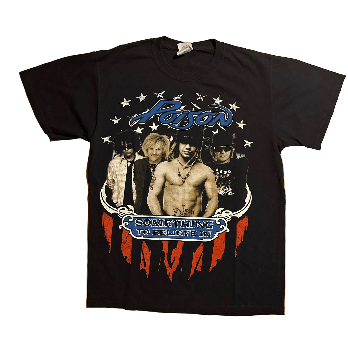 Poison Something To Believe In 2011 Black Music Concert Tour Tshirt - Medium - 20" x 27"