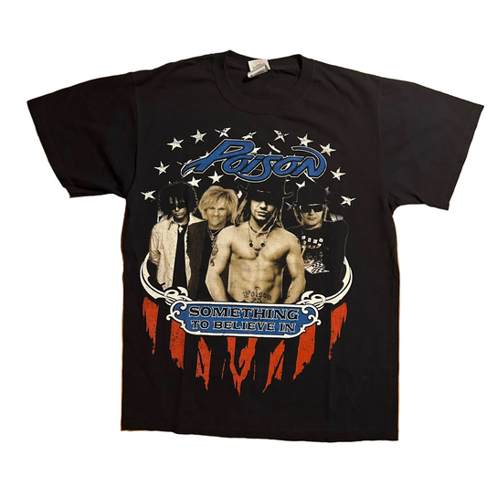 Poison Something To Believe In 2011 Black Music Concert Tour Tshirt - Medium - 20" x 27"