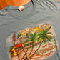 Jimmy Buffett 2013 Songs From Somewhere Concert Tour Light Blue Tshirt - Medium - 21" x 29"o