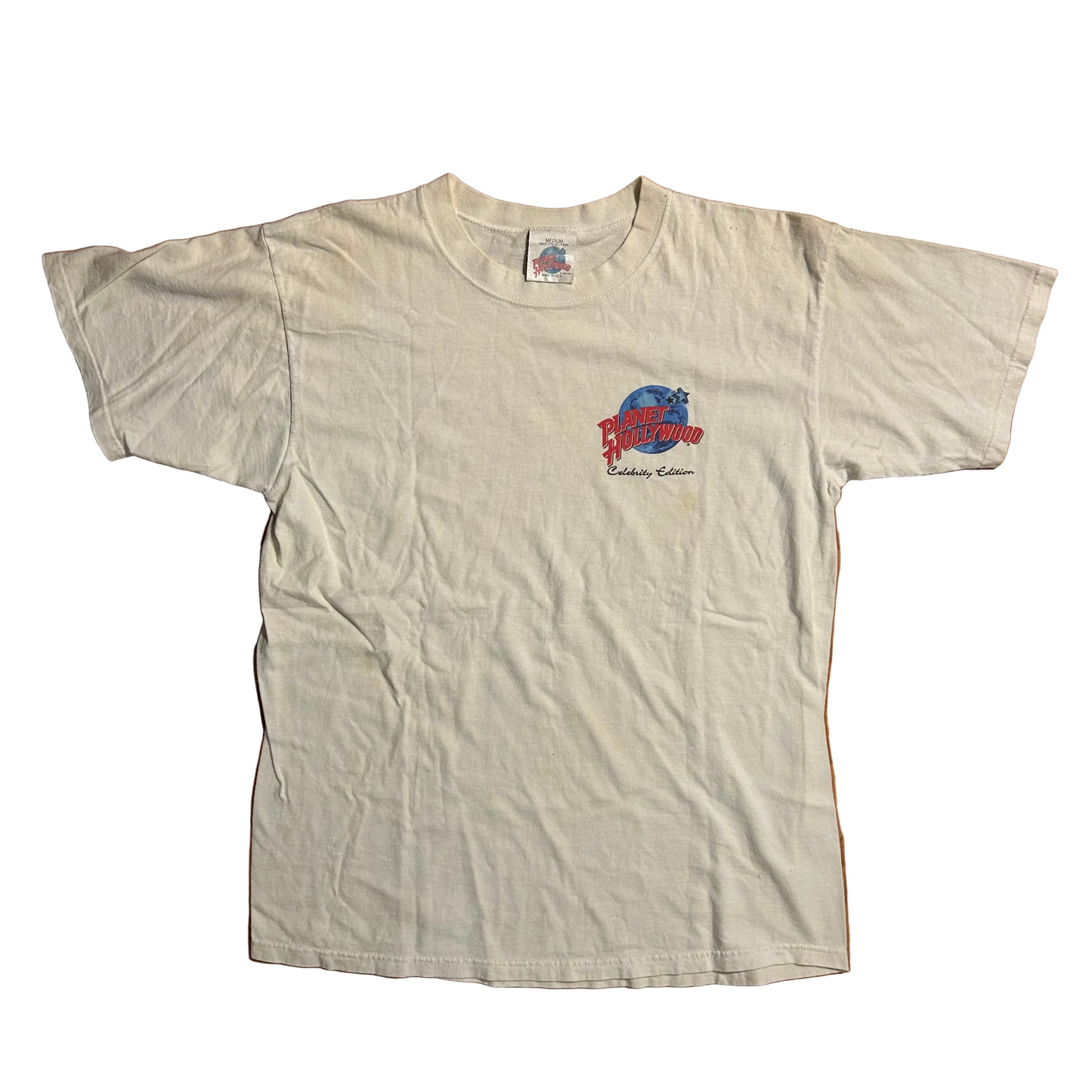 90’s Planet Hollywood Celebrity Edition White Tshirt - Medium - 20" x 27.5"