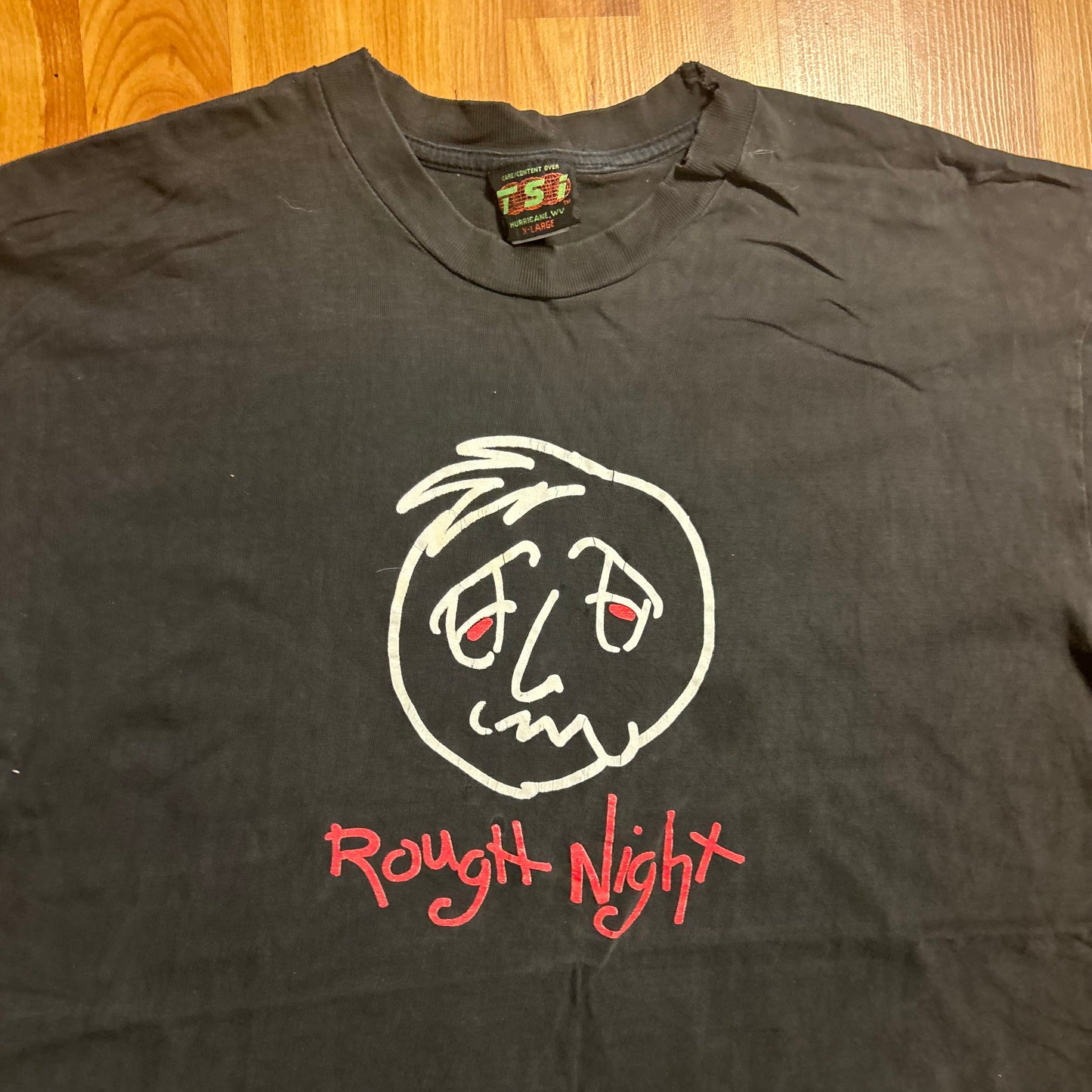 Rough Night Black Tshirt - Large - 23" x 29"