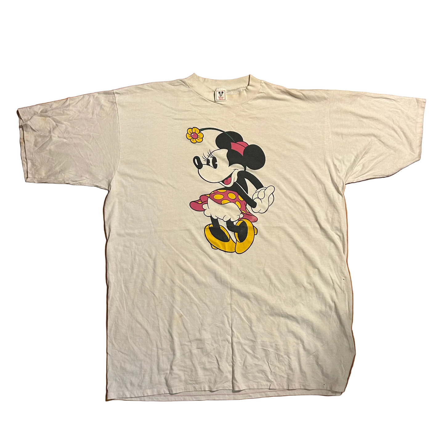 90's Disney Wear Minnie Mouse White Sleep Tshirt - XLarge - 28" x 37"