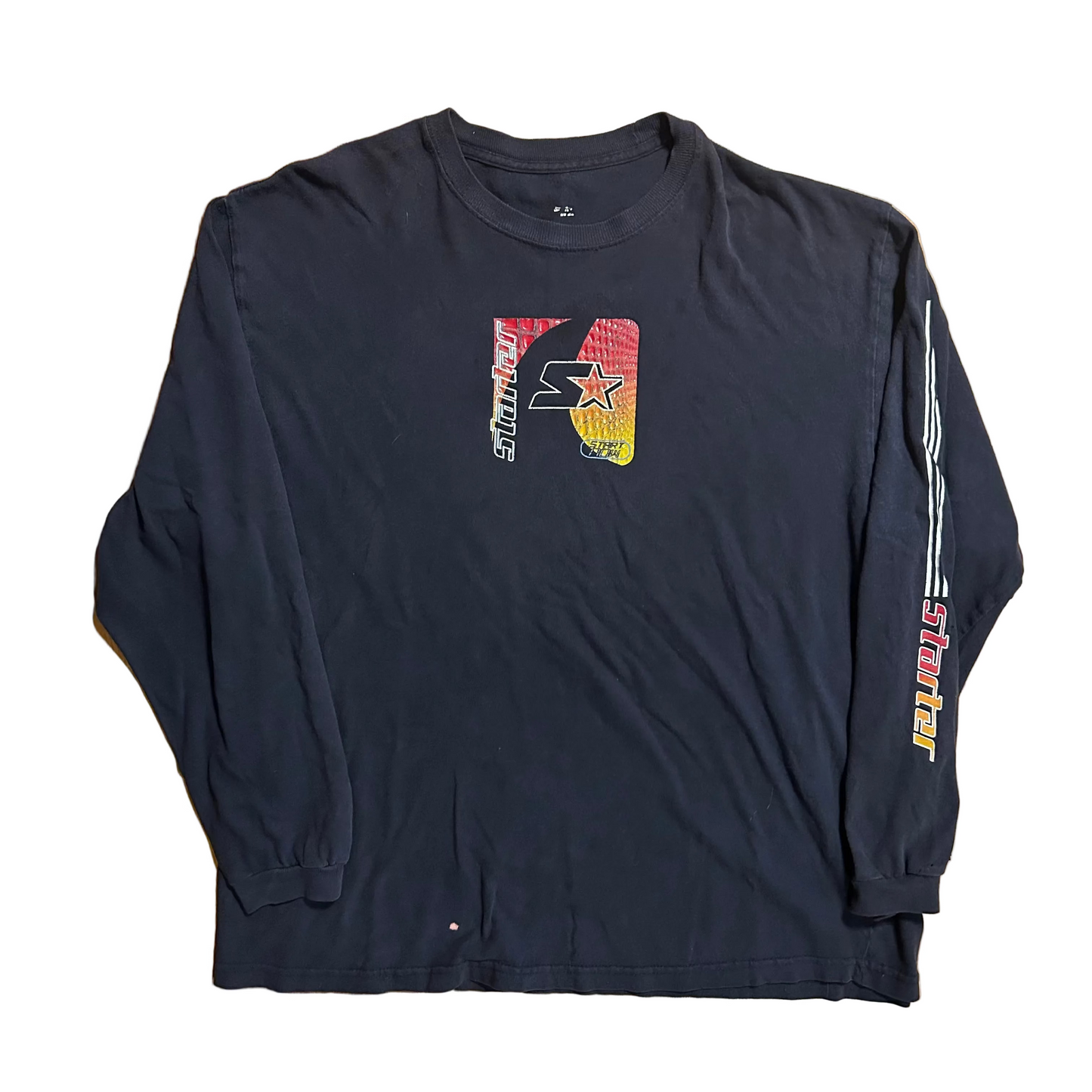 Starter Start Now Navy Blue Longsleeve Shirt - XLarge - 24.5" x 30"