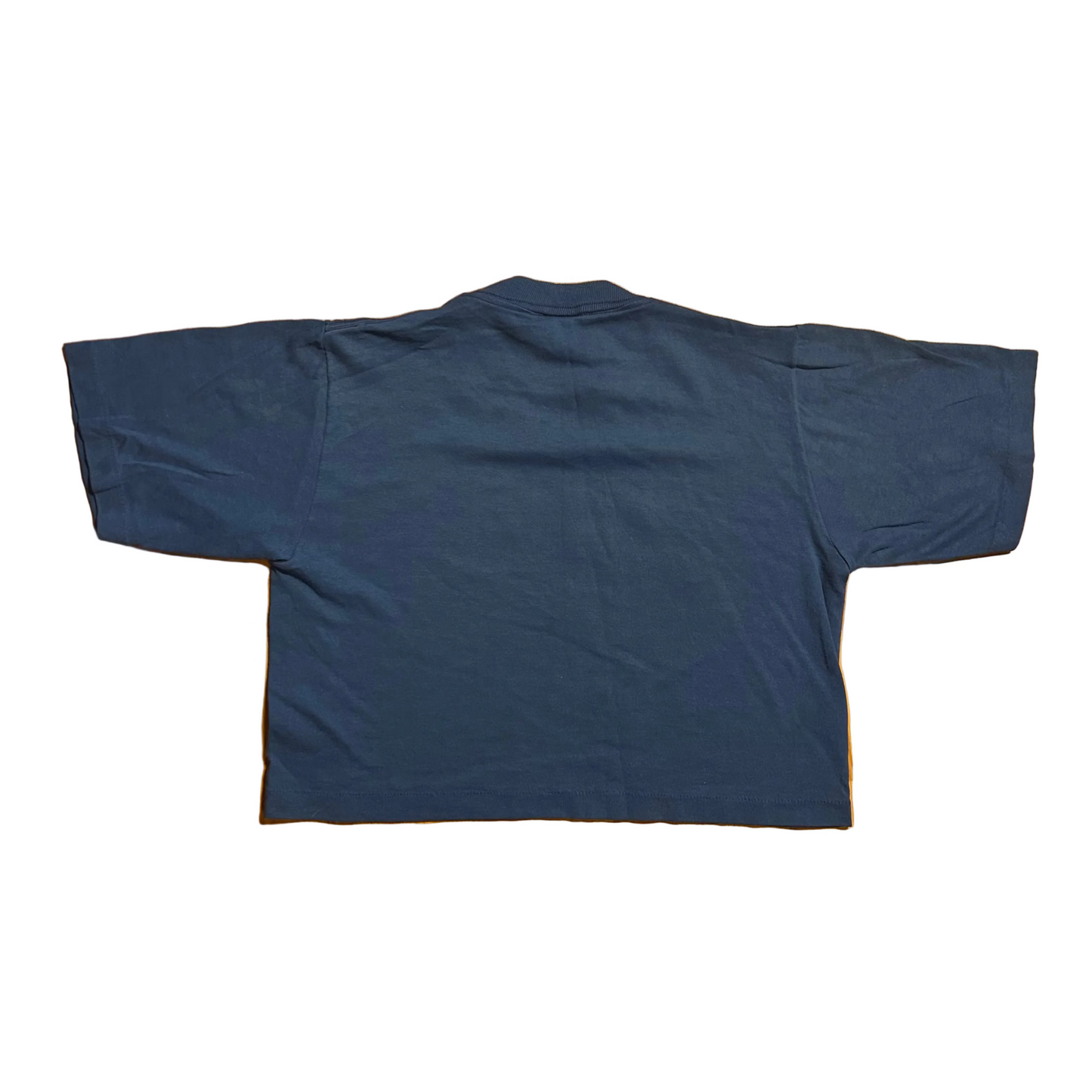 80's Nike Cropped Blue Logo Tshirt - XSmall - 17" x 16"