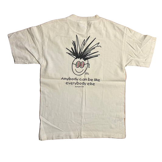 90's Murina Be Different Anbody Can Be Like Everybody Else Romans 12:2 White Tshirt - Small - 18.5" x 26.5"