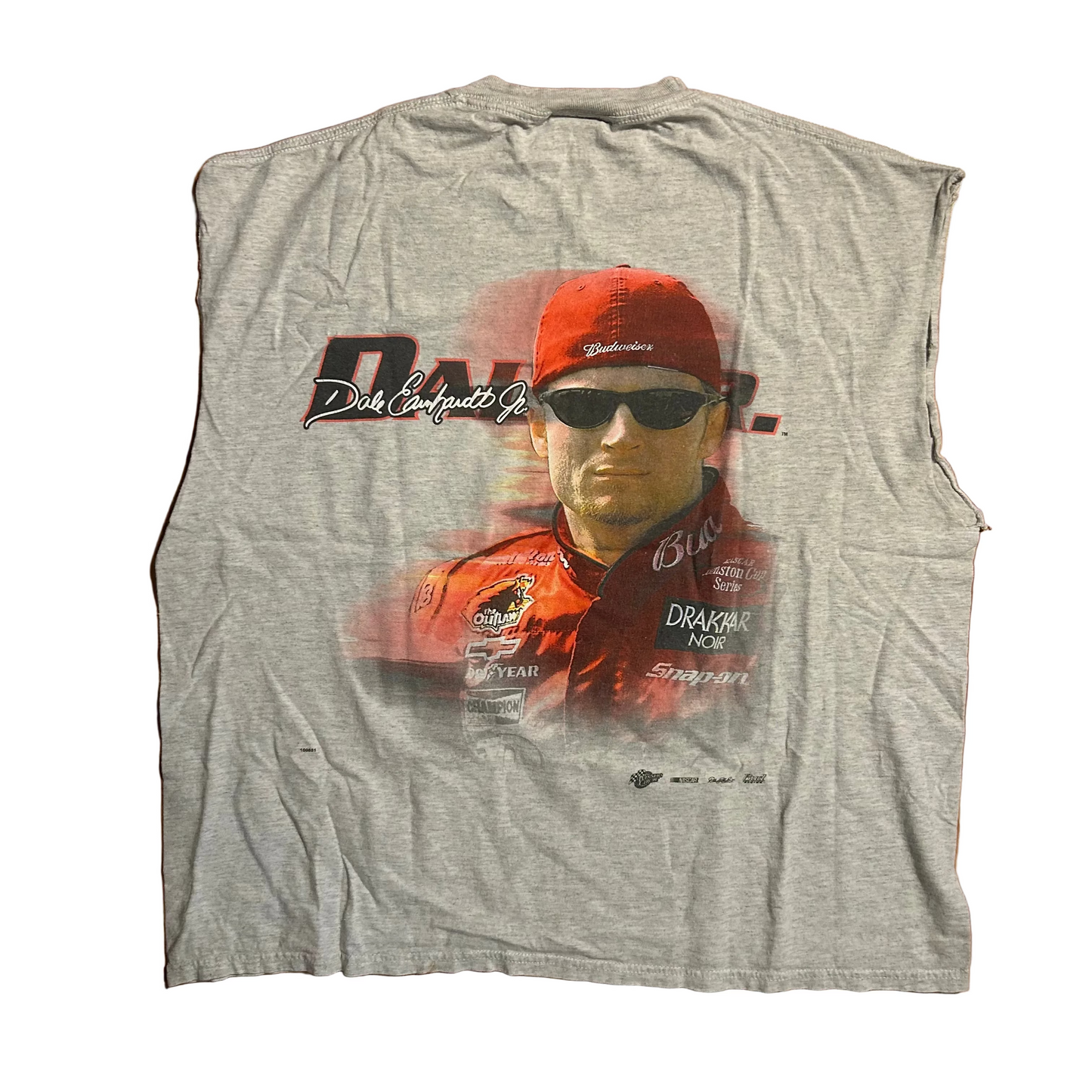 Winner’s Circle Dale Earnhardt Jr Bud NASCAR Grey Tanktop Shirt - XLarge - 25" x 27.5"