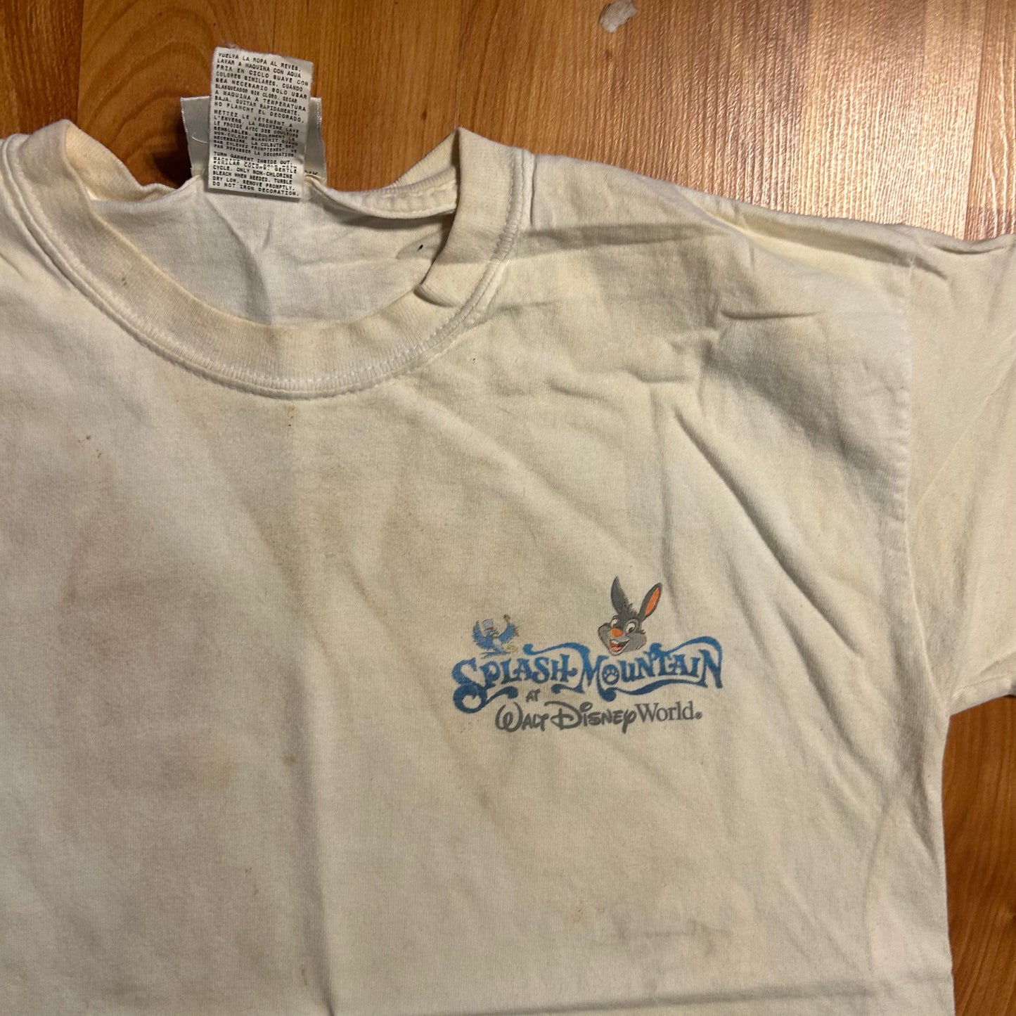 Splash Mountain Walt Disney World White Tshirt - Small - 18.5" x 24"