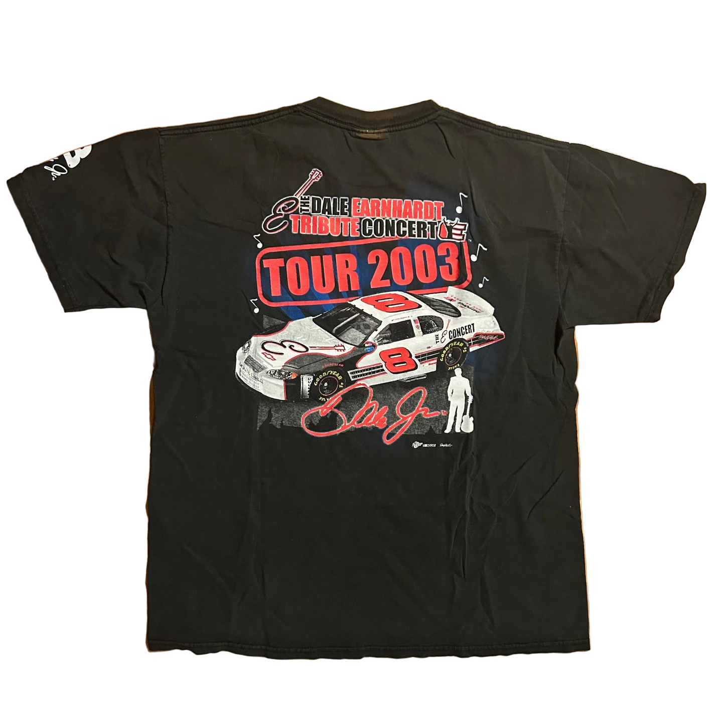 Winner’s Circle Dale Earnhardt Je NASCAR Concert Tour 2003 Black Tshirt - Large - 22.5" x 29"