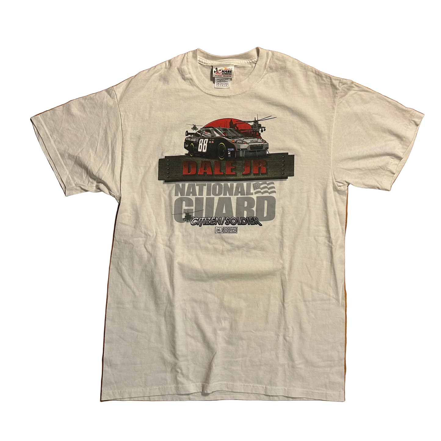 Winner’s Circle Dale Earnhardt Jr NASCAR National Guard 88 White Tshirt - Medium - 20" x 29.5"