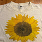 90's Tennessee River Gold Sunflower White Tshirt - Large - 23" x 26.5"