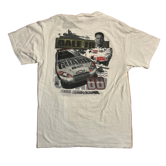 Winner’s Circle Dale Earnhardt Jr NASCAR National Guard 88 White Tshirt - Medium - 20" x 29.5"