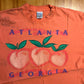 90's PSI Atlanta Georgia Peach Orange Tshirt - Large - 22" x 28.5"
