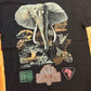 Club 21 Elephant Wild Life Buffalo Soldier Africa Black Tshirt - XLarge - 26" x 33.5"