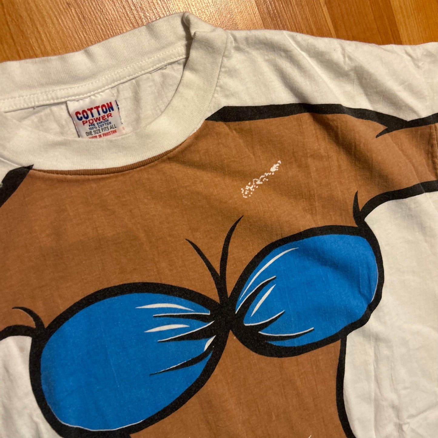 Cotton Power Bikini Body White Tshirt - Large - 23.5" x 32.5"