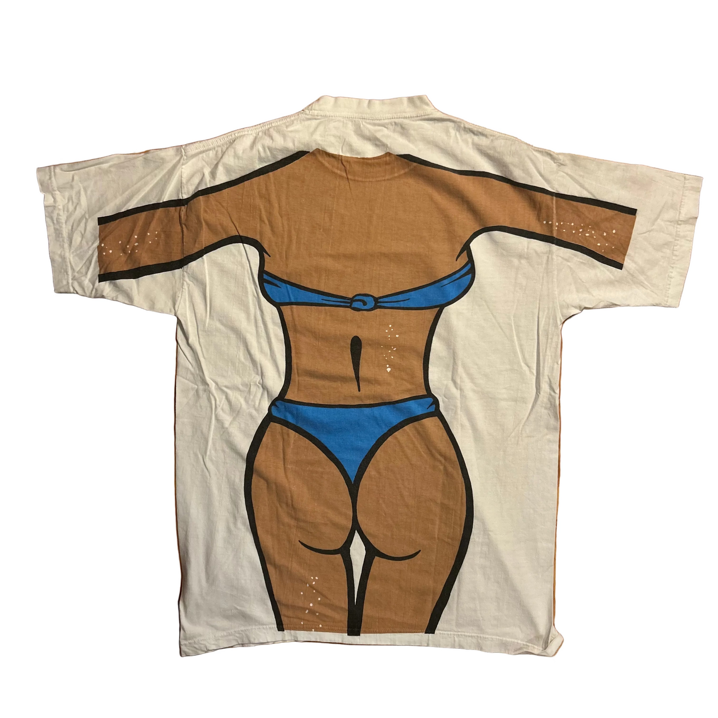 Cotton Power Bikini Body White Tshirt - Large - 23.5" x 32.5"