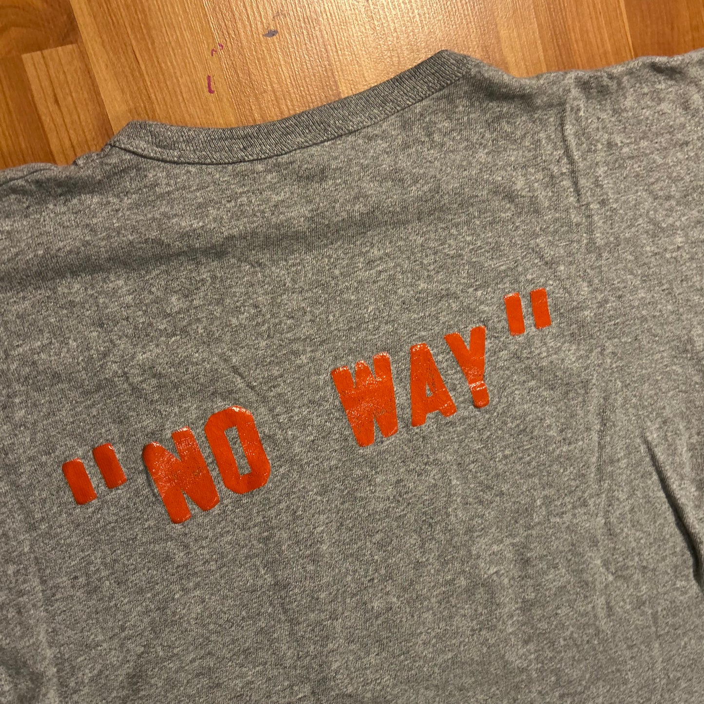 80’s Champion No Way Grey Tshirt - Large - 23" x 28"
