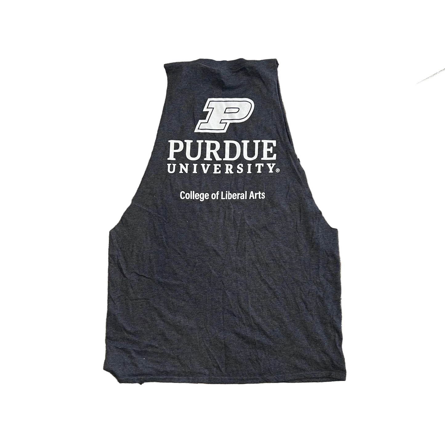 Purdue University Liberal Arts Boilermaker Grey Tank Top Shirt - Medium - 20.5" x 28.5"
