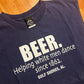 Orange County Choppers Beer. Helping White Men Dance Navy Blue Tanktop Shirt - XLarge - 24.5" x 30"
